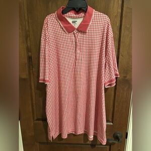 Lands' End Pink Gingham Polo Shirt